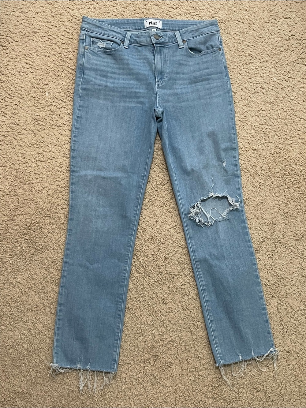Paige Distressed Skyline Ankle Peg